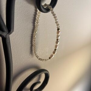 Elegant Pearls & crystal-style Beaded Bracelet-sz 8